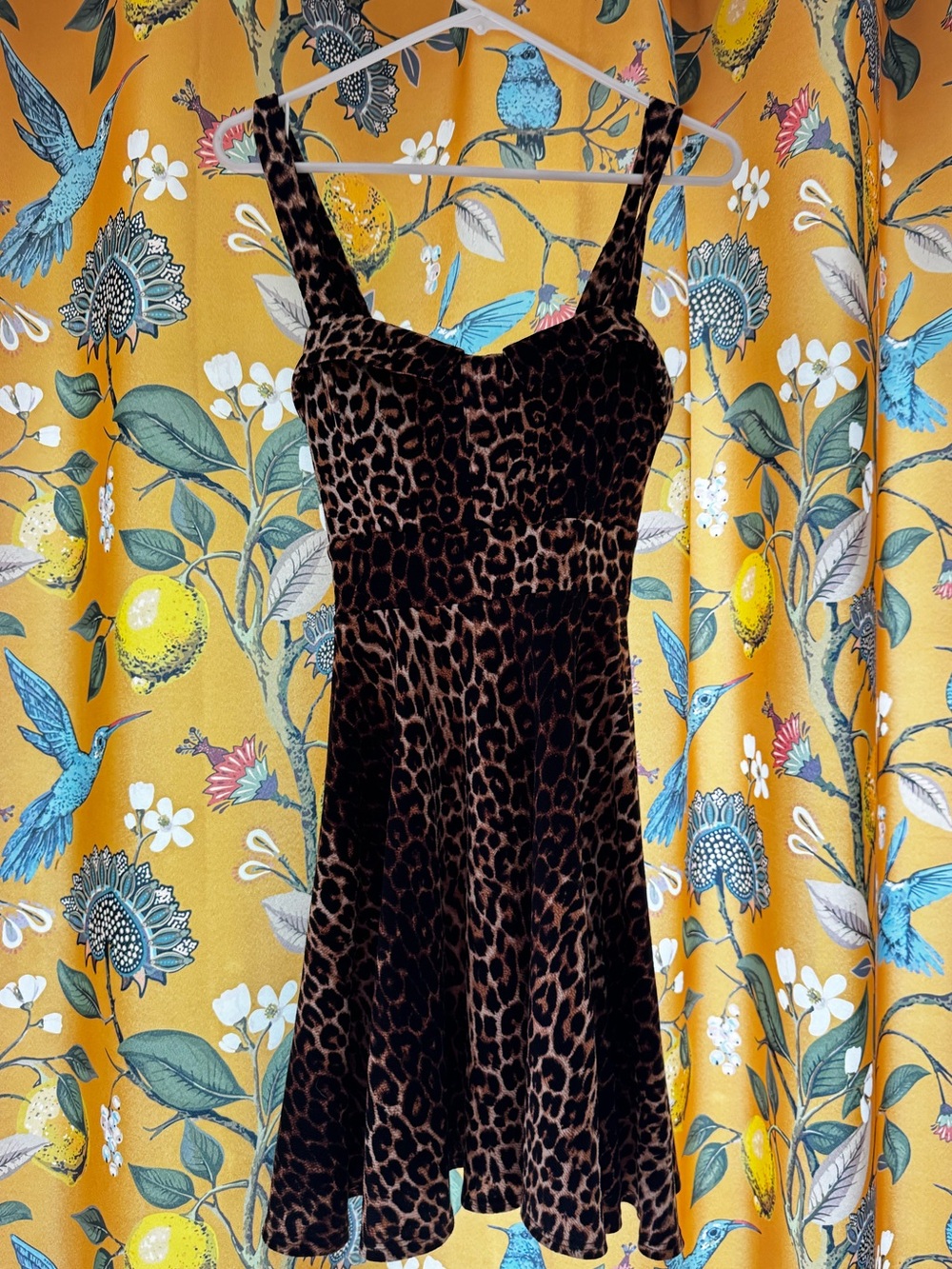 ModCloth Leopard Print Pin Up Inspired Swing Dress